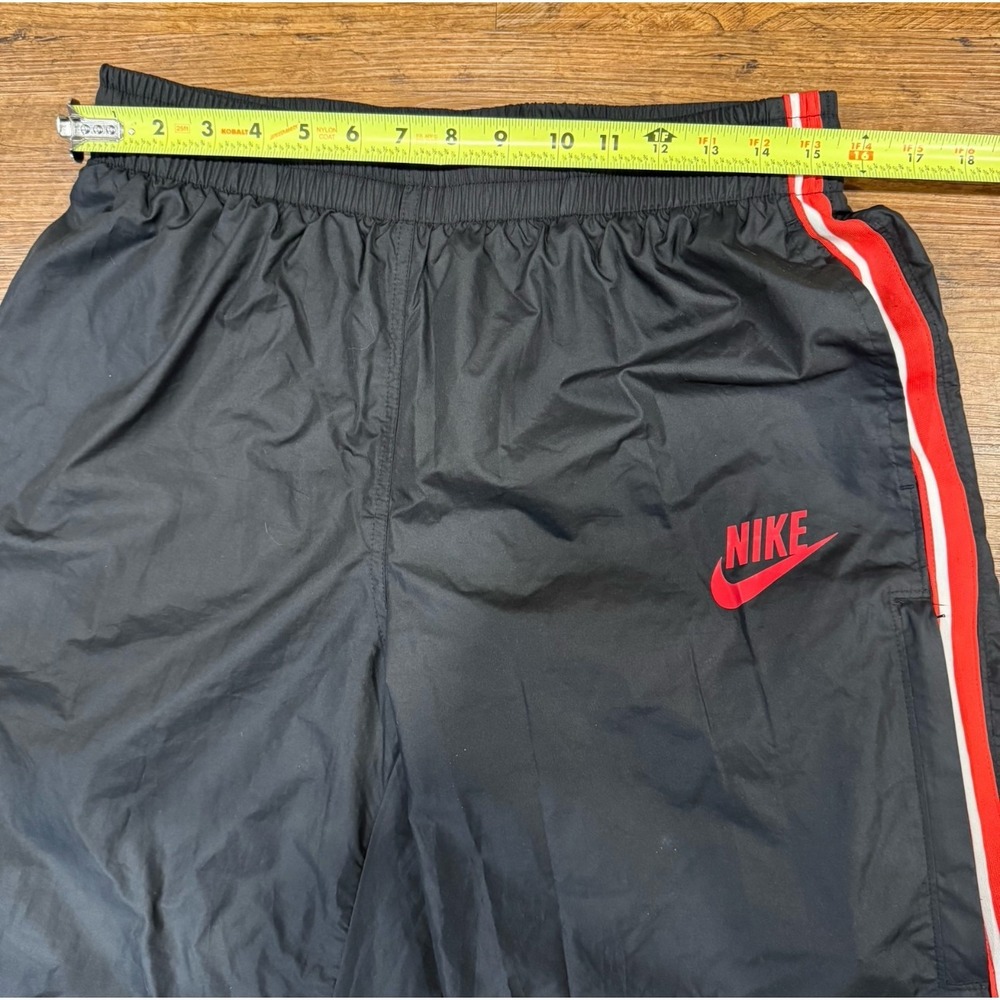 Vintage Y2K Nike Black Striped Baggy Skate Packable Track Pants Sweatpants Men M - Picture 8 of 12